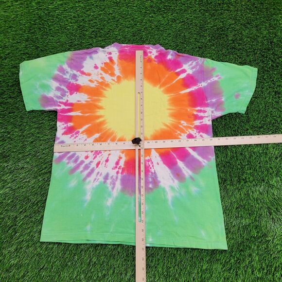 Panama City Tie-Dye Shirt Medium 20x26 Green Peace-&-Love - Picture 3 of 12